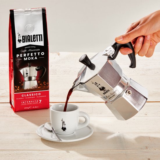 Bialetti Moka Express Percolator 6 Kops Aluminium